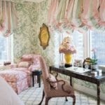 carleton-varney-pink-green-bedroom-balloon-shade-chinoiserie-scalamandre-wallpaper-trellis-carpet