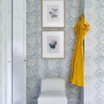 claremont-wallpaper-dressing-room-blue-and-white-botanical-prints-framed