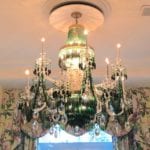green-crystal-chandelier-the-greenbrier-chintz-curtains