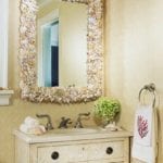 lisa-erdmann-shell-mirror-coral-hand-towels-powder-room-pioneer-linens-palm-beach