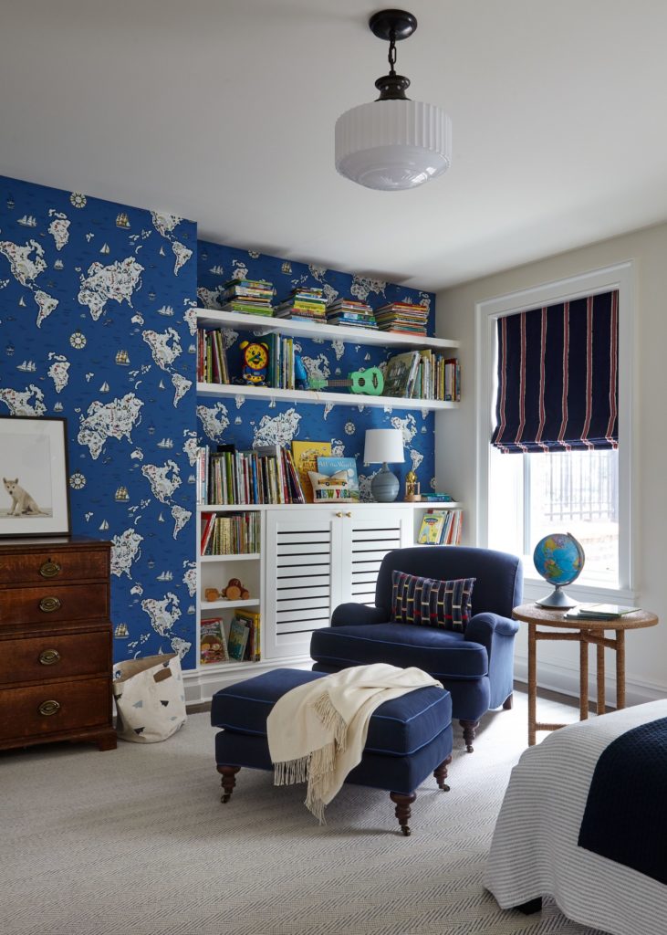 ralph-lauren-expedition-novelty-map-wallpaper-boys-room-bedroom-navy-blue -  The Glam Pad