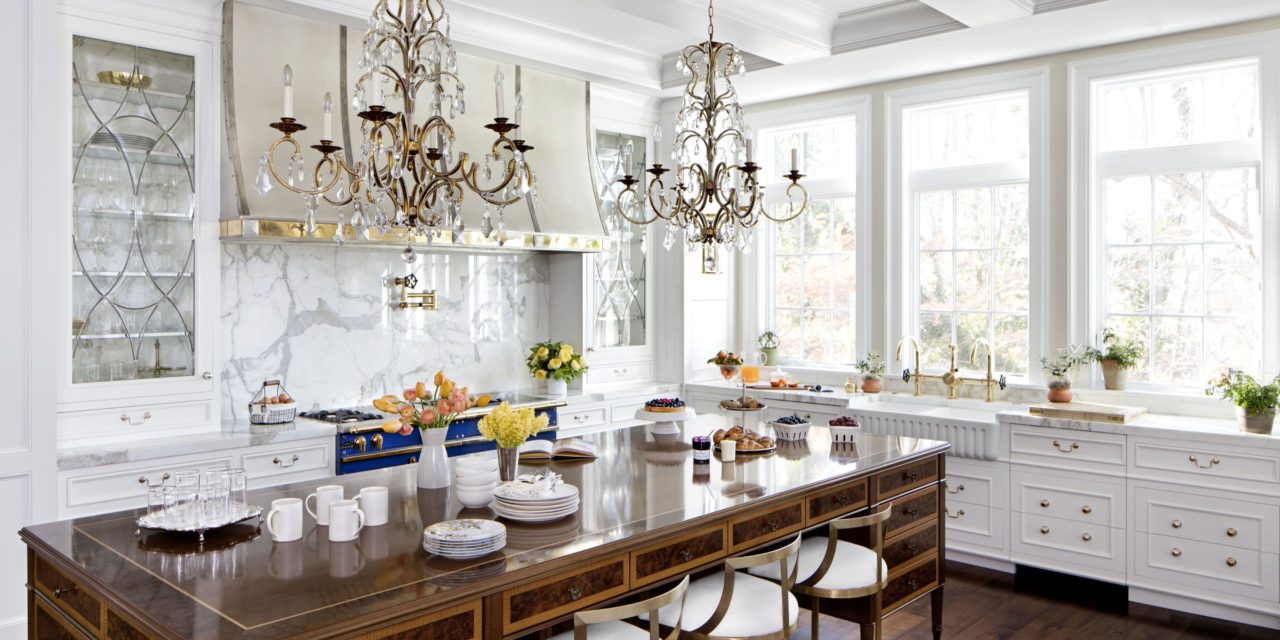 Richard Anuszkiewicz Kitchen Elegant Glamorous Marble Farmhouse