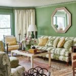 wallpapered-ceiling-den-family-room-mark-sikes-topiaries