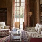 Braquenié-linen-blossoms-antique-persian-rug-cocktail-table