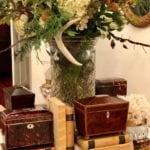 antique-tortoise-tea-boxes-collection-display-books-flowers