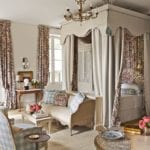 pierre-frey-fabric-colefax-fowler-check-canopy-bed-bedroom