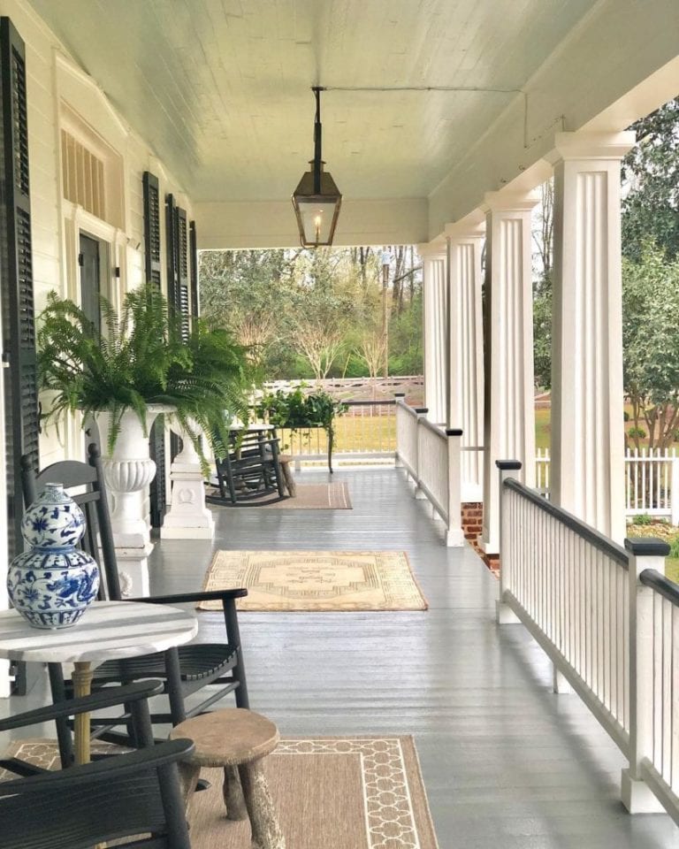 southern-porch-haint-blue-paint-ceiling-porch-columns-pillars-rocking ...