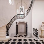 southways-palm-beach-estate-historic-entrance-hall-staircase-black-white-marble-floor