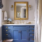 classic-bathroom-blue-persian-rug-brass-accents