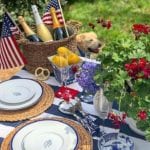 fourth-of-july-tablescape-elegant-monogrammed-plates-custom-american-flag-champagne-red-white-blue-sasha-nicholas