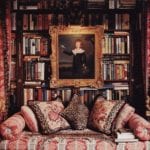 leopard-chintz-old-world-oil-painting-antiques-library-gilt-books