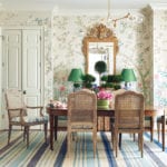 Caroline Gidiere Schumacher Madame de Pompadour Chinoiserie Alabaster Wallpaper Dining Room