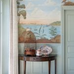 decorative artist Chuck Fischer painted mural incorporates area landmarks cape cod chatham