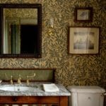 downstairs washroom, papered in Lorimer by Watts of Westminster