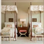 twin canopy beds pink bedroom antiques