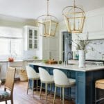 blaire-murfree-suzanne-kasler-laurent-counter-stools-hickory-chair-farrow-ball-inchyra-ef-chapman-plantation-lanterns-white-classic-marble-kitchen-farmhouse-sink