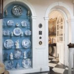 blue and white delft porcelain plates collection