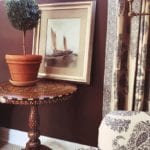 brown-painted-walls-inlaid-table-topiary