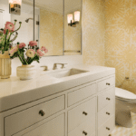 ellen-kavanaugh-palm-beach-chic-inteior-design-bathroom-powder-room-sigourney-wallpaper-yellow-quadrille