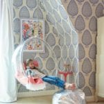girls-room-silver-poof-lucite-ceiling-swing-katie-ridder-wallpaper