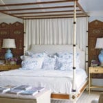 p 201 cathy-kincaid-well-adorned-home-book-review-blue-white-bedroom-d-porthault-pillows