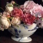 the-land-gardeners-pink-roses-blue-white-bowl-vase