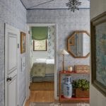 Entry Hall_Lilse Mckenna-block-print-fabric-upholstered-walls-ceiling-blue-and-white-interior-design-new-york-greenwich
