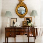 anne-wagoner-antique-buffet-lamps-alabaster-federal-convex-mirror-dining-room-sideboard