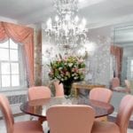gracie-chinoiserie-metallic-silver-wallpaper-couture-curtains-swags-trim-pink-dining-room