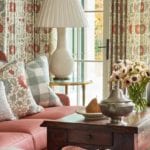 lauren-deloach-family-room-coral-rust-salmon-blue-family-room