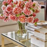 lauren-deloach-salmon-flowers-brass-coffee-table-styling-imari-porcelain
