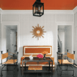 shelley-johnstone-garden-room-trelliage-trellis-work-lattice-sunburst-mirror-orange-painted-ceiling-velvet-settee
