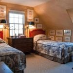 traditional-boys-bedroom-attic-space-fish-prints-framed-toile-bedspreads-twin-beds-gingham