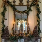 bettie-bearden-pardee-private-newport-christmas-garland-gold-ribbons-bows-candles-mantel-mantle-decor-inspiration-christmas-holidays