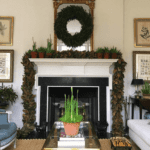 caroline-gidiere-holiday-home-christmas-decoratins-paper-whites-garland-fireplace-scalamandre-tigre-tiger-velvet