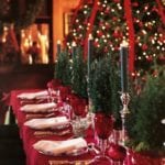 carolyne-roehm-christmas-tree-tablescape-holiday-red-gree-fireplace-silver-gold