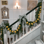 cathy-kincaid-christmas-garland-holiday-citrus-lemons-stringed-stairs-staircase-interior-design-dallas