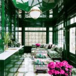 winfrey-bar-veranda-emerald-green-lacquered-Manuel Canovas fabric