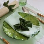alice-naylor-leyland-signature-cabbage-plates-green-velvet-ribbon-bamboo-flatware