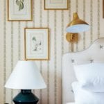 olasky-sinsteden-english-country-style-home-tour-new-england-botanical-prints-framed-wallpaper-upholstered-headboard-bedroom