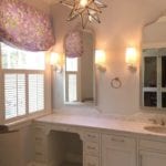 Janie Molster and John Voight lilac purple lavendar bathroom girls star pendant white marble