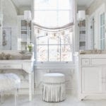 Janie Molster and John Voight white marble bathroom