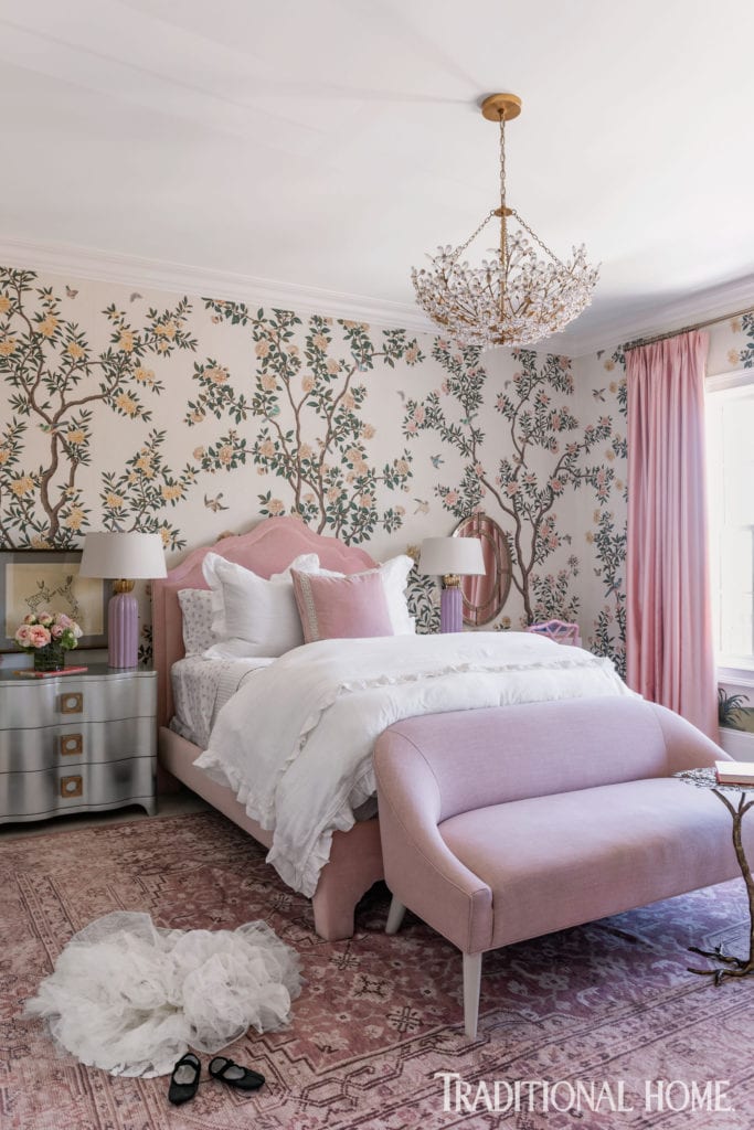 Rachel Parcell Isla Rose Bedroom Pink, Hot Pink Princess Headboard