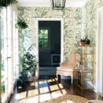 LeeLee Robinson Duryea bird thistle green brunschwig fils wallpaper garden morning room toile