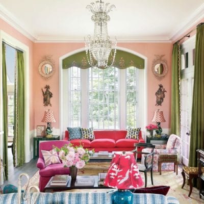 Pretty Pink Living Rooms