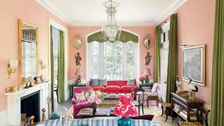 Pretty Pink Living Rooms