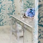 mirrored-vanity-brunschwig-fils-bird-thistle-blue-white-bathroom-brunschwig-fils-christian-ladd-interiors