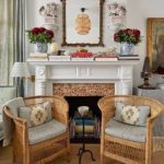 04-Living-Room_Lilse-McKenna-blue-white-double-happiness-chinese-export-porcelain-ginger-jars-block-print-wicker-chairs-original-fireplace-oil-painting