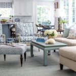 blue-and-white-family-room-open-concept-white-marble-kitchen-clary-bosbyshell