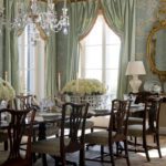 hidden-pond-farm-janet-simon-dining-room-gracie-hand-painted-wallpaper-chinoiserie-blue-silk-curtains-antiques-mahogany-table-chairs